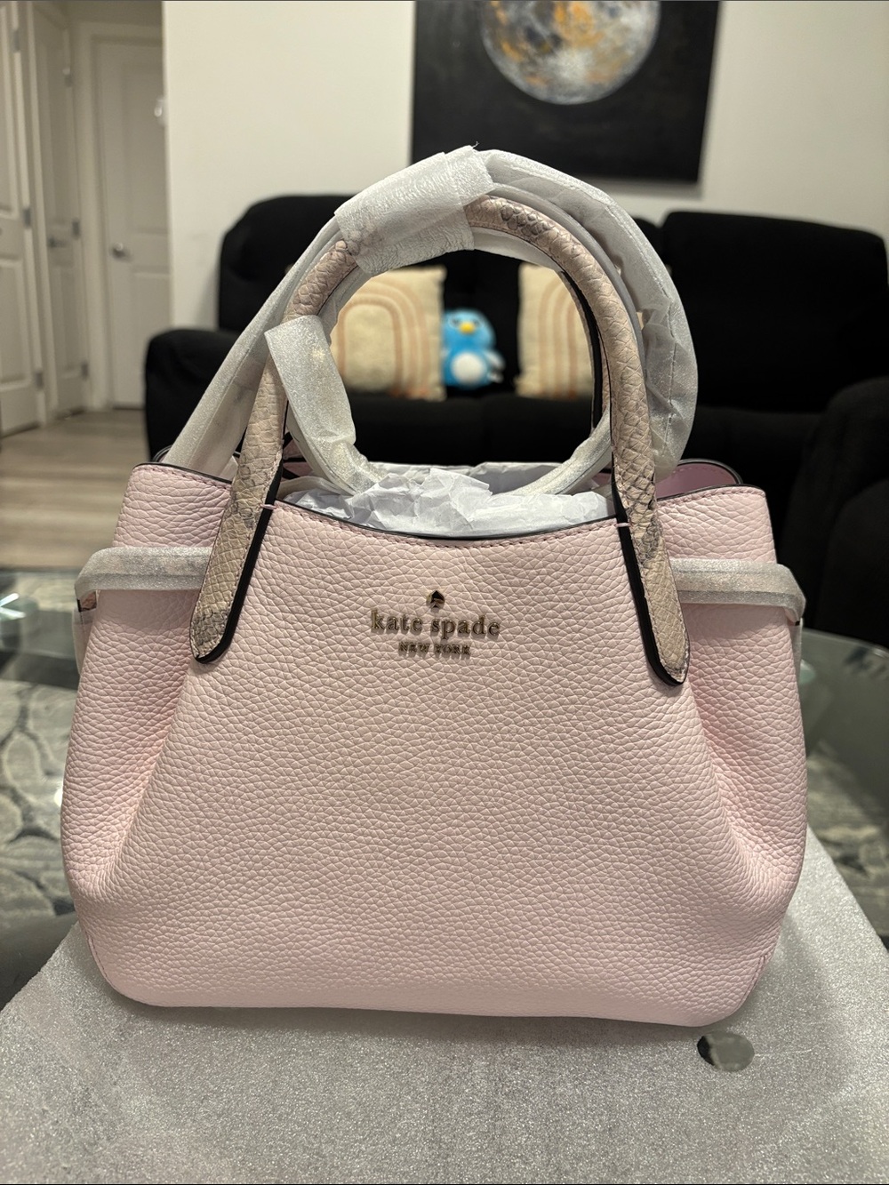 Kate Spade Dumpling Pebble and Snake Embossed Small Satchel Bag